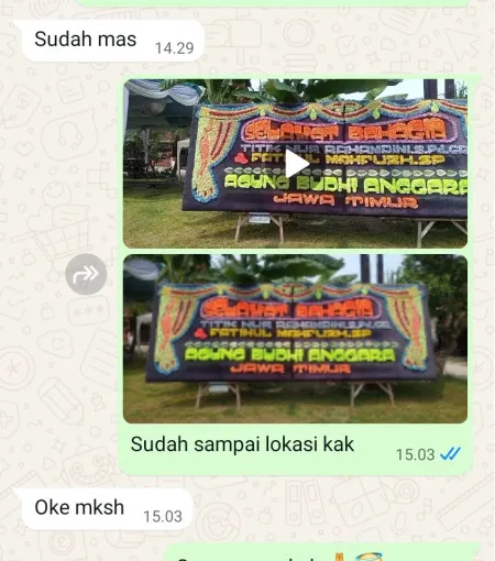Pengiriman Papan Bunga Danaraja Margasari